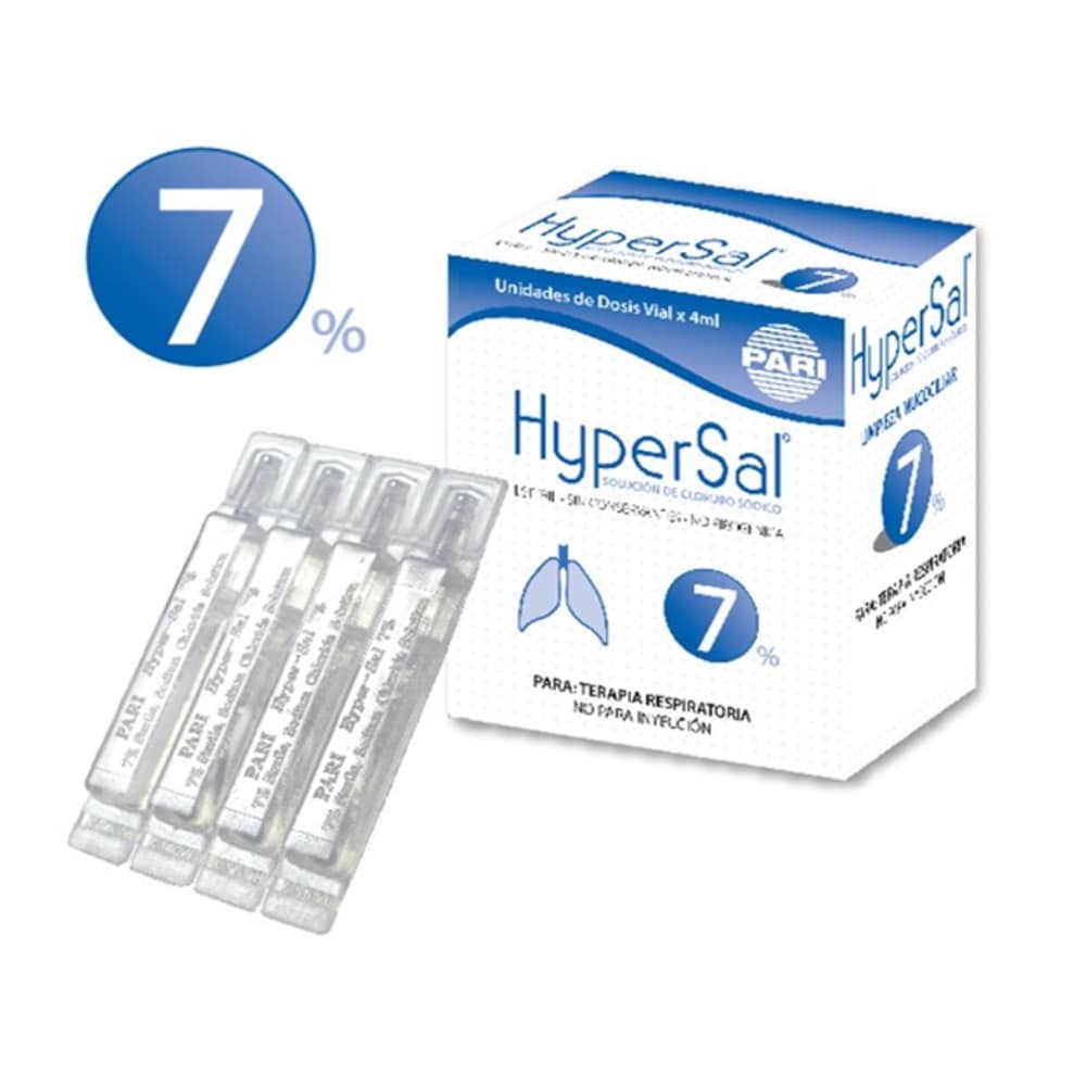 Solución Salina Nebulizable Pari Hypersal 7% Caja con 16 Dosis $615