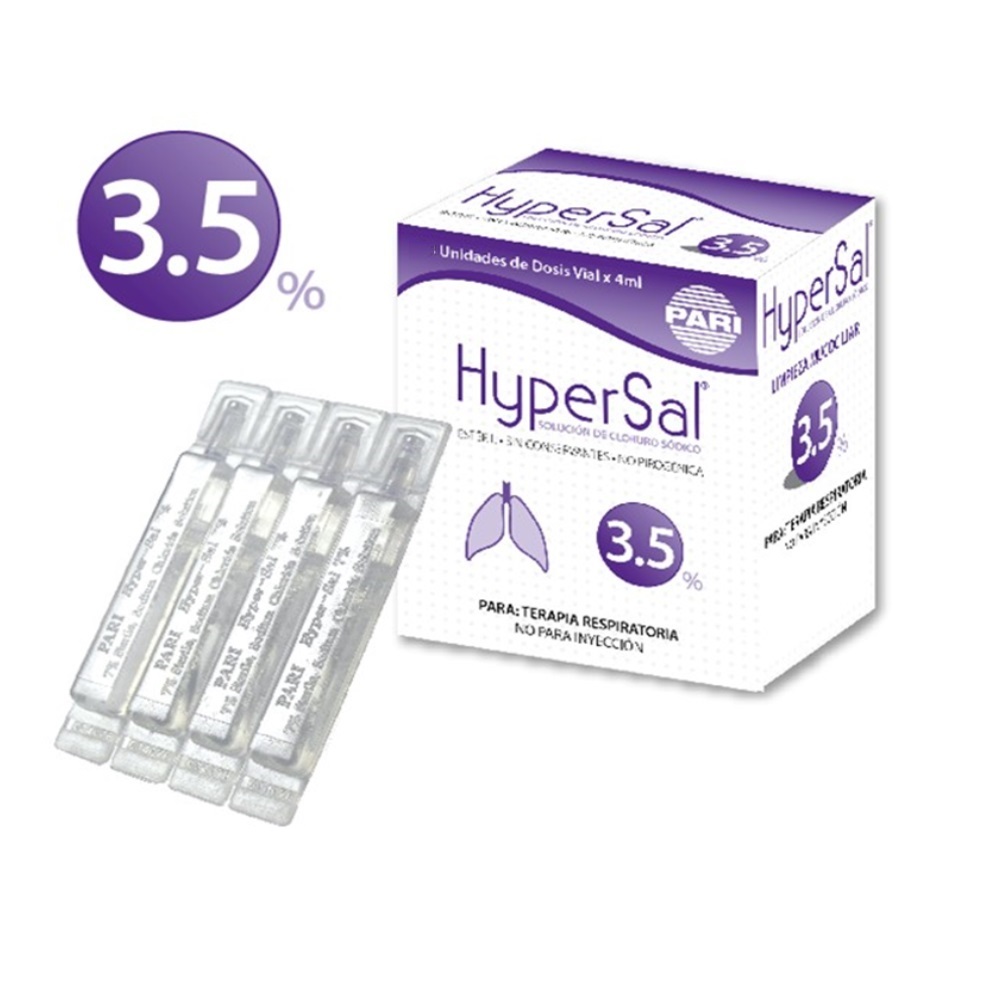 Solución Salina Nebulizable Pari Hypersal 3.5% Caja con 16 Dosis