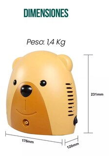 Foto 4 | Nebulizador Infantil Compresor Portátil Bebés, Niños | Oso