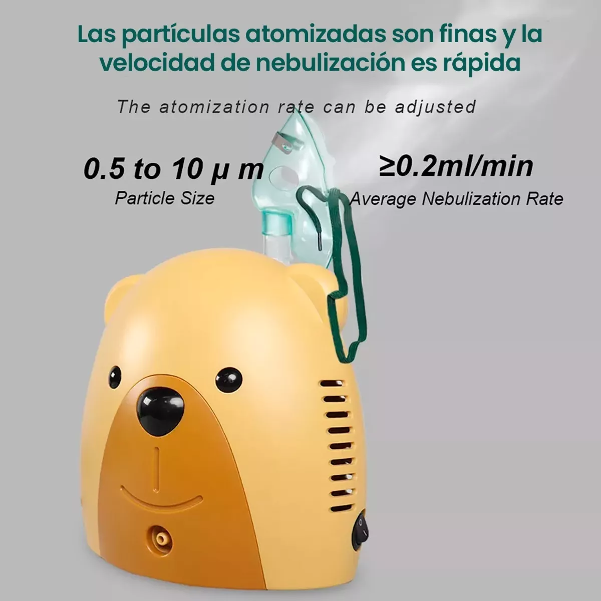 Foto 6 | Nebulizador Infantil Compresor Portátil Bebés, Niños | Oso