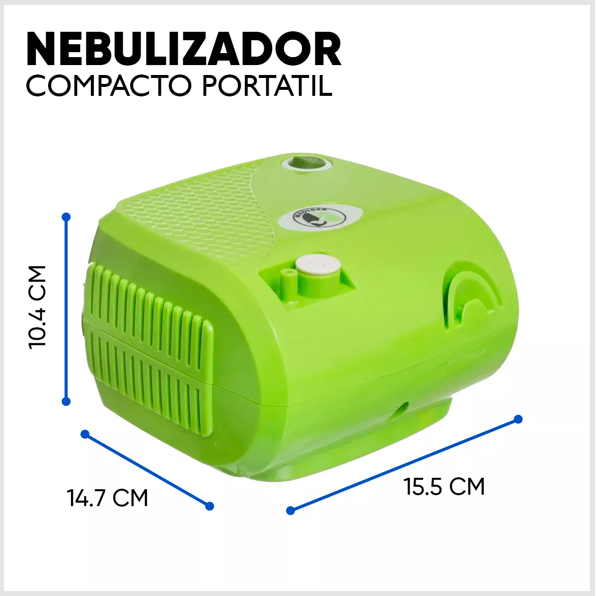 Foto 2 | Nebulizador De Compresor Con Pistón  Adulto Eo Safe Imports Esi-17359 Verde