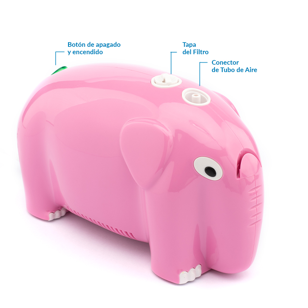 Foto 3 | Nebulizador Wellpro Pediátrico Elefante Rosa