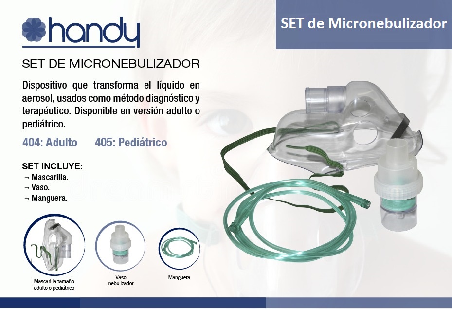 Foto 6 pulgar | Set Micronebulizador Pediátrico Handy Mascarilla + Vaso + Manguera