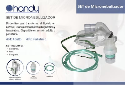 Foto 5 | Set Micronebulizador Pediátrico Handy Mascarilla + Vaso + Manguera