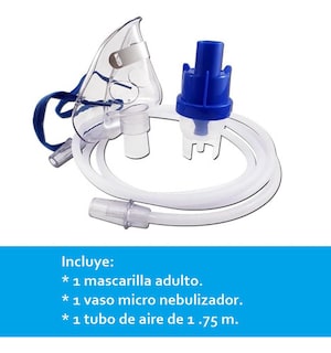 Foto 2 | Kit Nebulizador Adulto Mascarilla Vaso Tubería Medimetrics
