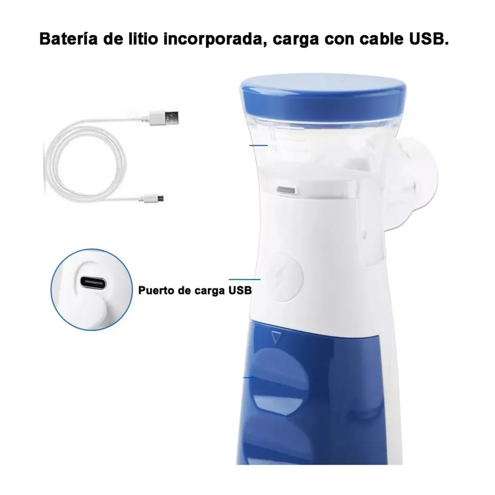 Foto 3 | Nebulizador Inalámbrico Ultrasónico Lab.g  Blanco Azul