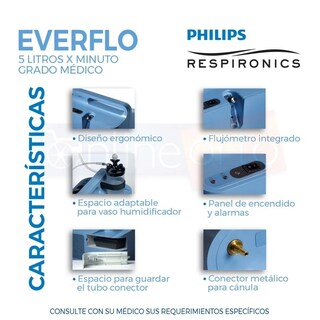 Foto 3 | Concentrador de Oxígeno 5 l Philips Respironics + Oxímetro