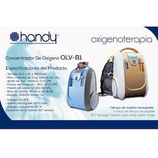 Foto 8 | Concentrador De Oxigeno Portatil Olv-b1 Batería Recargable