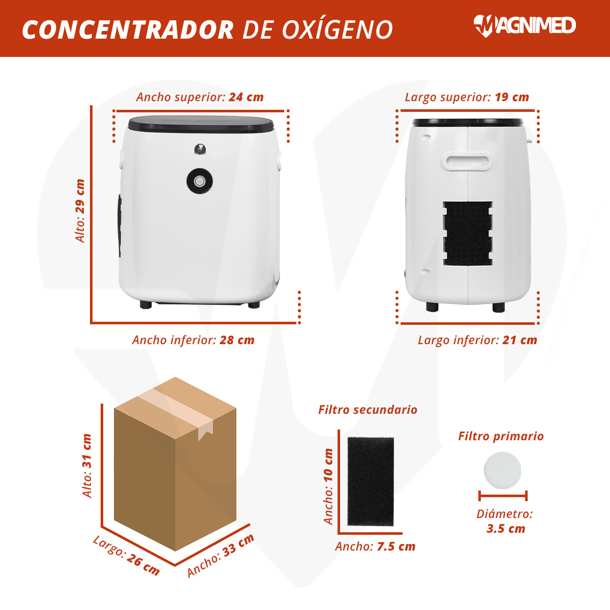 Foto 5 pulgar | Concentrador De Oxígeno 7 Litros Portátil Compacto Con Mochila De Transporte