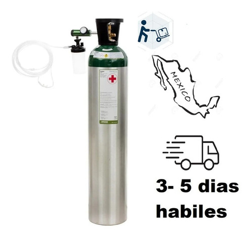 Foto 4 pulgar | Tanque De Oxígeno Con Regulador 3455 Litros - Vacio