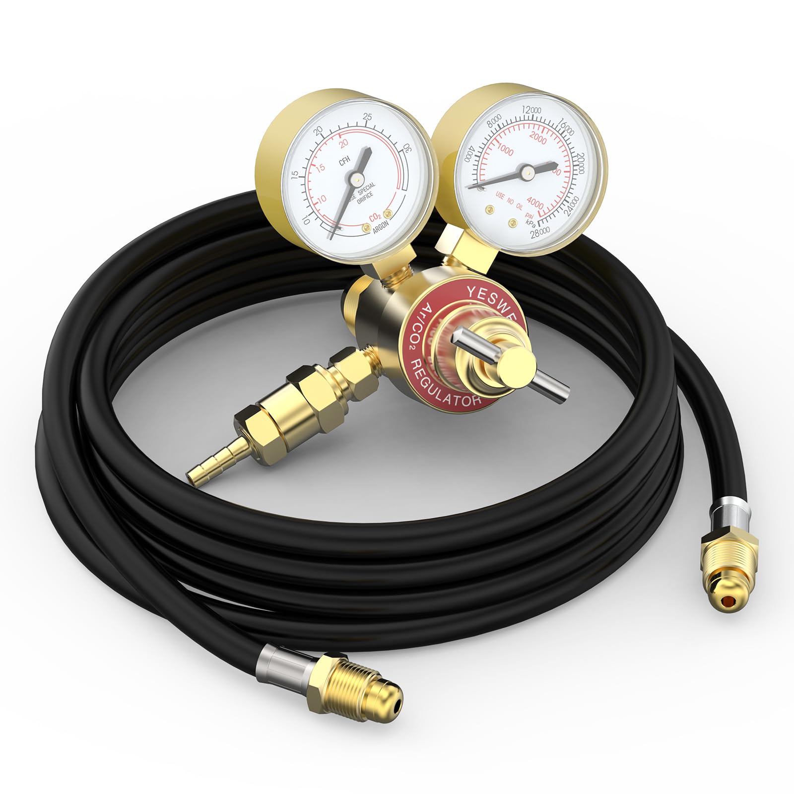 Regulador De Soldadura A Gas Yeswelder Argon Co2 Con Manguera De 2,5 M - Venta Internacional.