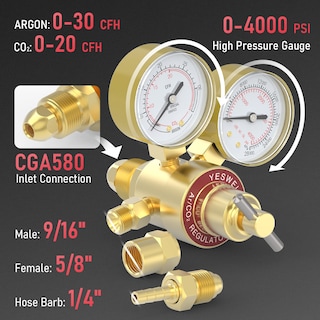 Foto 2 | Regulador De Soldadura A Gas Yeswelder Argon Co2 Con Manguera De 2,5 M - Venta Internacional.