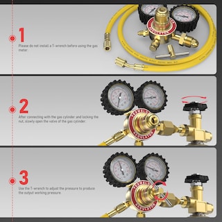 Foto 4 | Regulador De Nitrógeno Yeswelder 0-800 Psi Con Manguera De Entrada Cga580 - Venta Internacional.