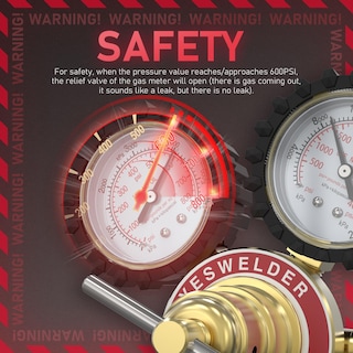 Foto 5 | Regulador De Nitrógeno Yeswelder 0-800 Psi Con Manguera De Entrada Cga580 - Venta Internacional.