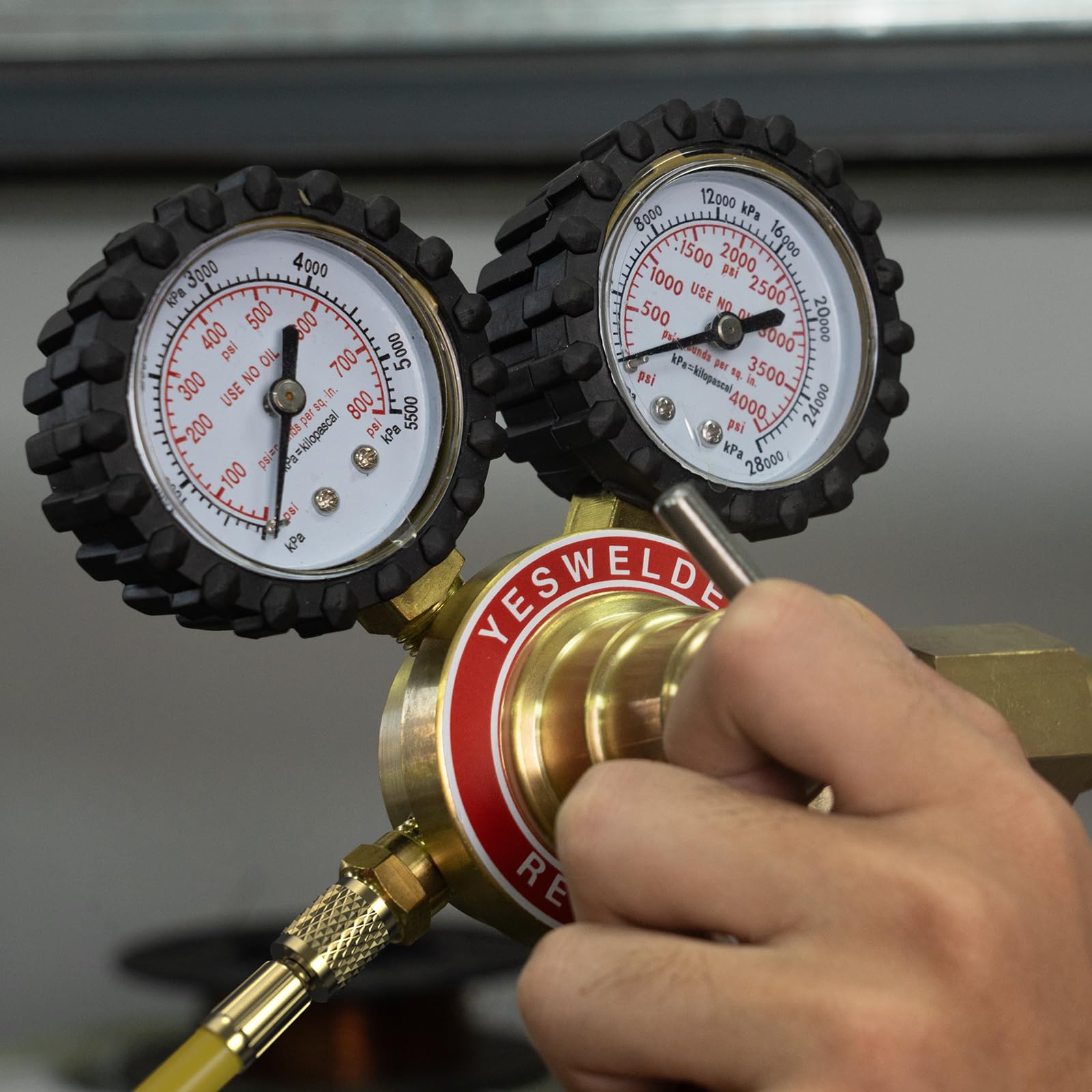 Foto 7 | Regulador De Nitrógeno Yeswelder 0-800 Psi Con Manguera De Entrada Cga580 - Venta Internacional.