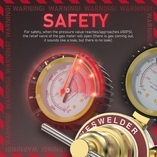 Foto 5 | Regulador De Nitrógeno Yeswelder 0-600 Psi Con Manguera 0-4000 Psi - Venta Internacional.