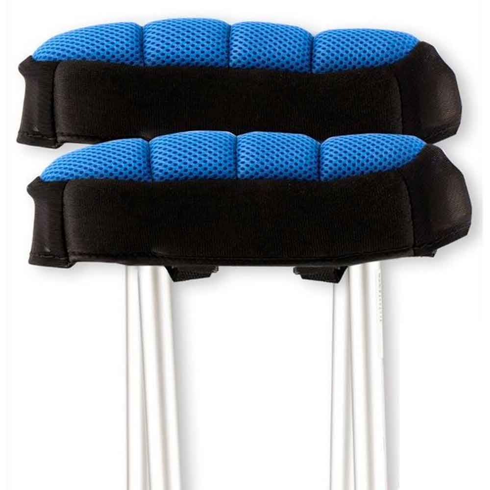 Foto 2 pulgar | Par de Cojines para Muletas Ergoactives color Negro con Azul de Memory Foam y Gel Ergopad