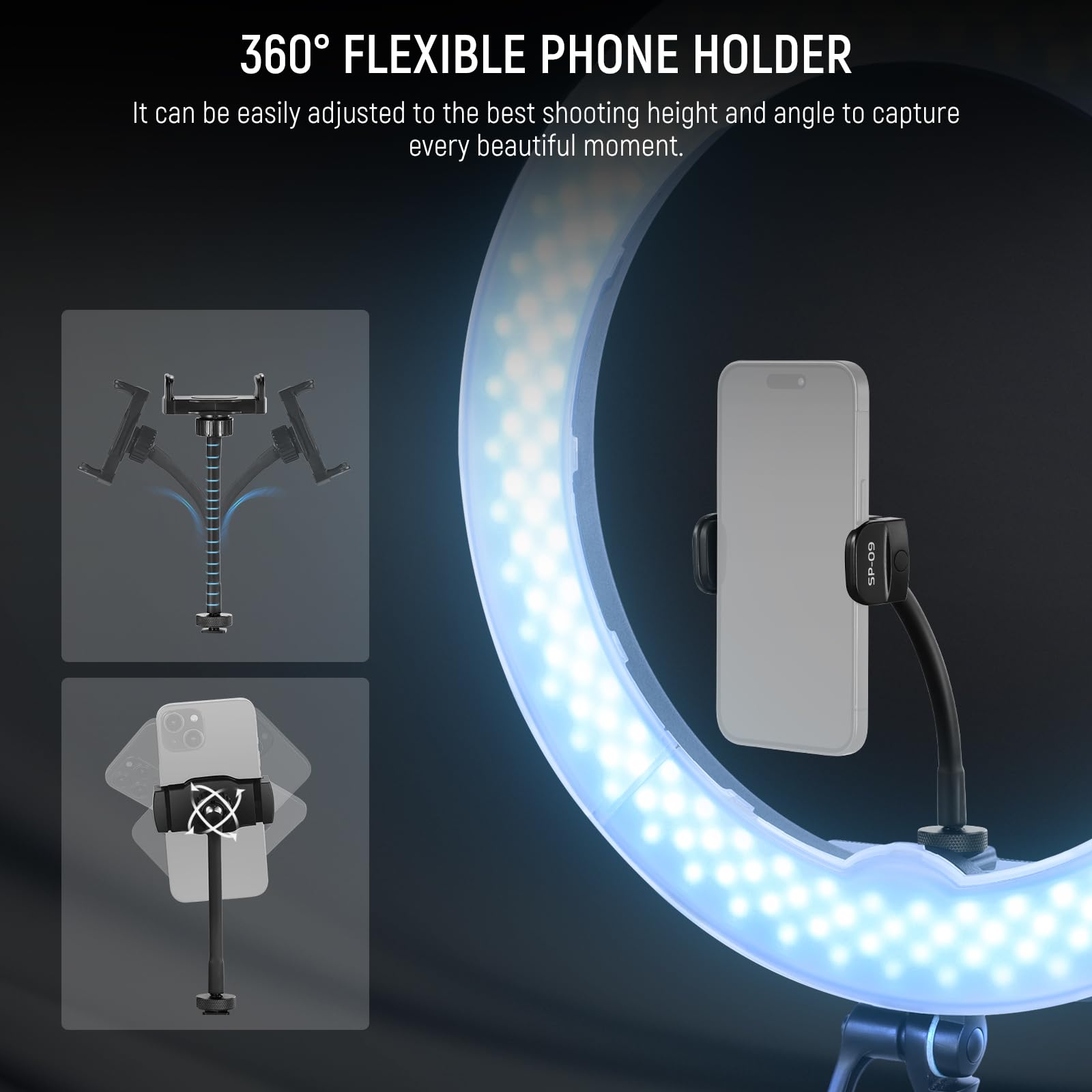 Foto 4 | Soporte Para Teléfono Neewer Flexible Con Zapato Frío Para Anillo De Luz - Venta Internacional.