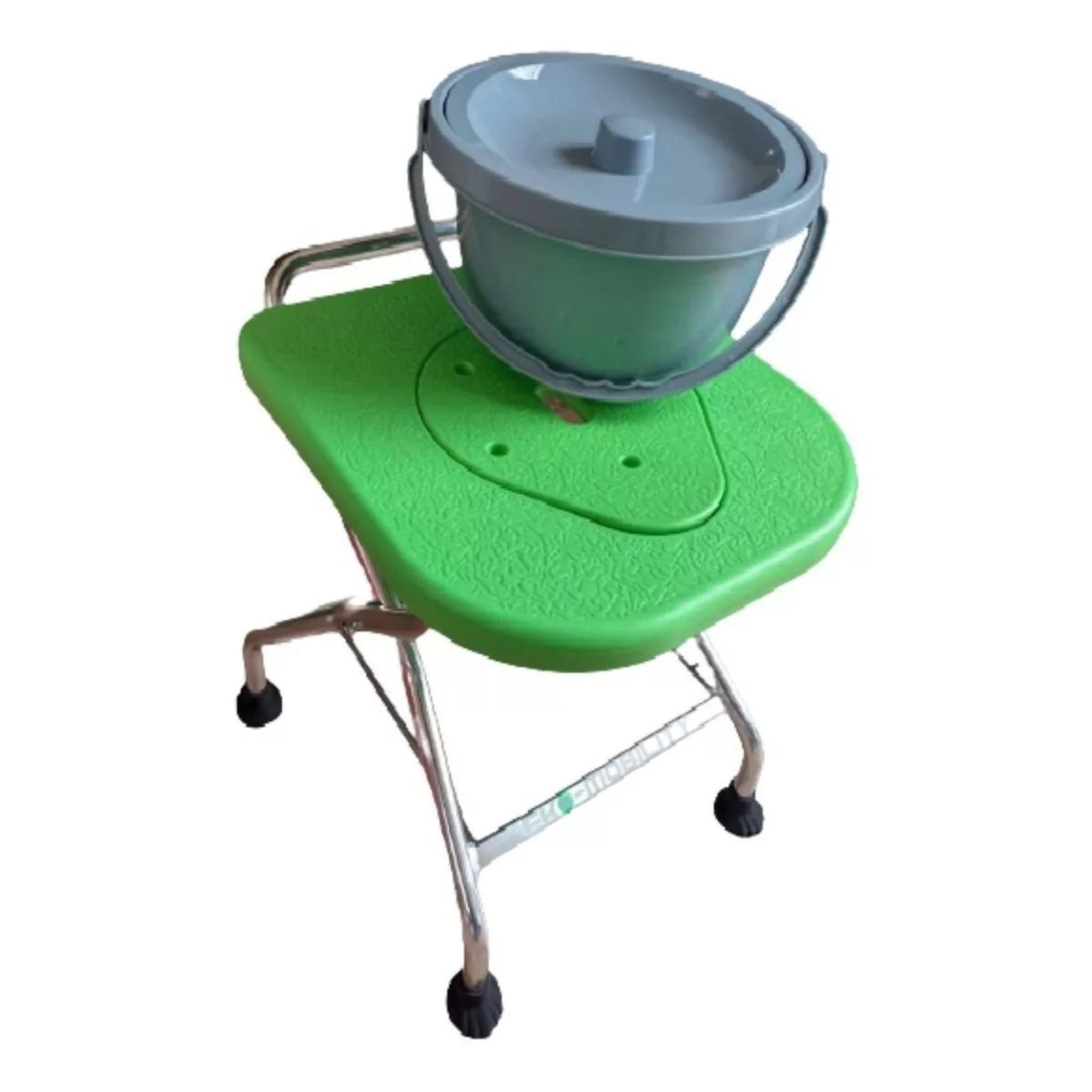 Foto 4 pulgar | Banco Silla Comodo Ducha Aluminio Verde De Lujo