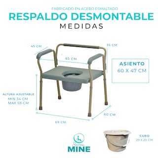 Foto 3 | Silla Comodo Bariátrica Asiento Extraancho Soporta 220 Kg: Diseñada Para Personas Con Soprepeso