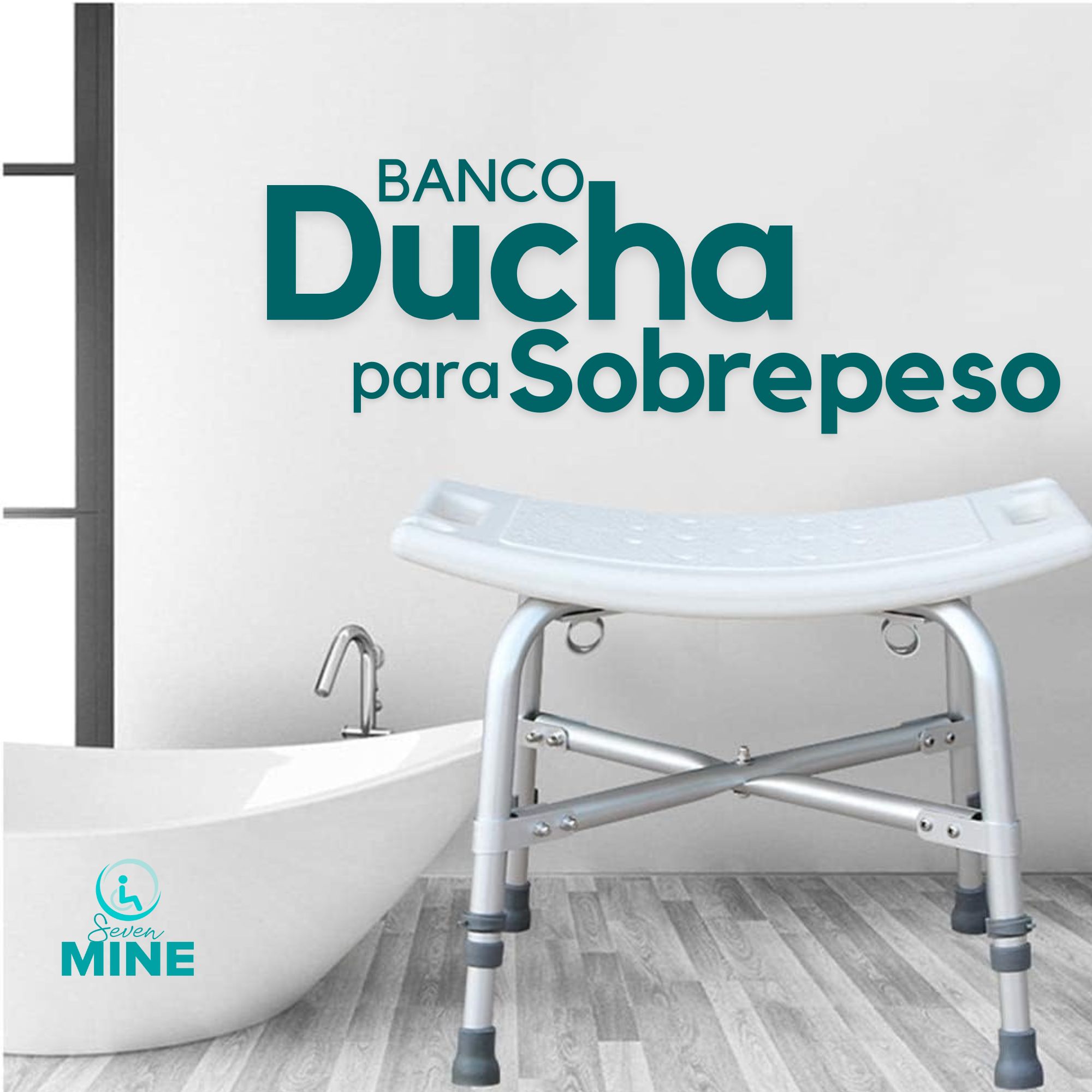 Foto 6 pulgar | Banco Para Baño Bariátrica Soporta 180kg Para Sobrepeso| Reforzado