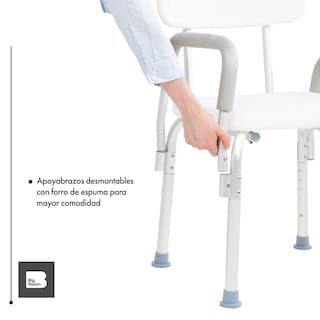 Foto 7 | Silla De Baño Ducha Discapacitados Ajustable Respaldo Adulto