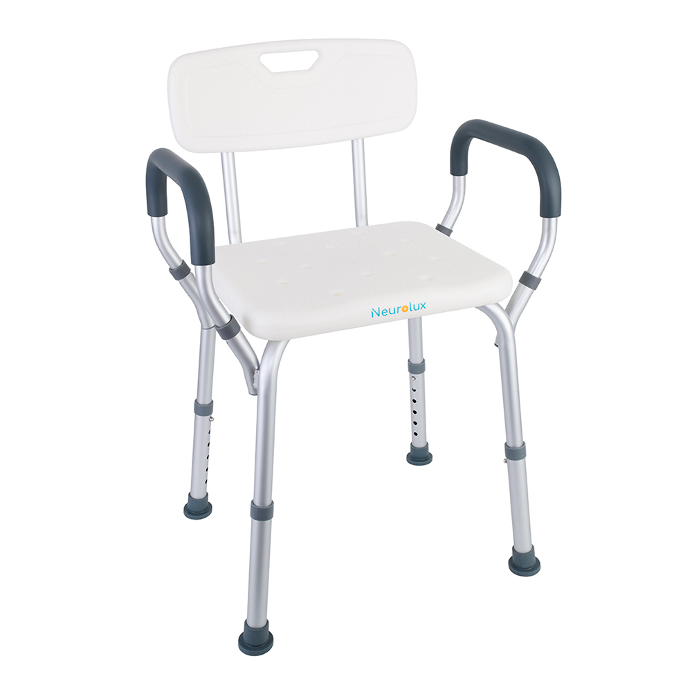 Silla Para Ducha Antideslizante Para Adultos Mayores Hasta 150 Kg, Neurolux, Color Blanco, 83912