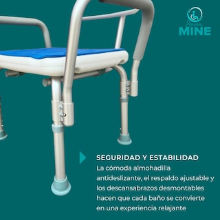 Foto 7 | Silla Para Baño Adulto Mayor Con Almohadilla | Brazos Y Respaldo Desmontables
