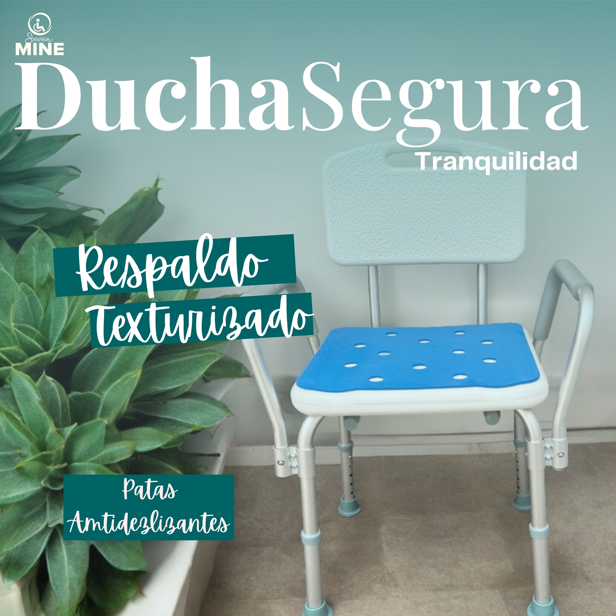 Foto 9 pulgar | Silla Para Baño Adulto Mayor Con Almohadilla | Brazos Y Respaldo Desmontables