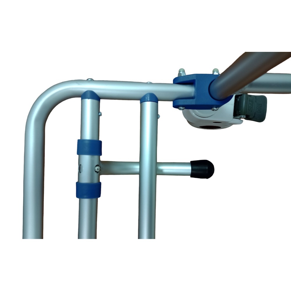 Foto 4 pulgar | Silla Aluminio Freno Llanta P/duchas Azul Mobicare