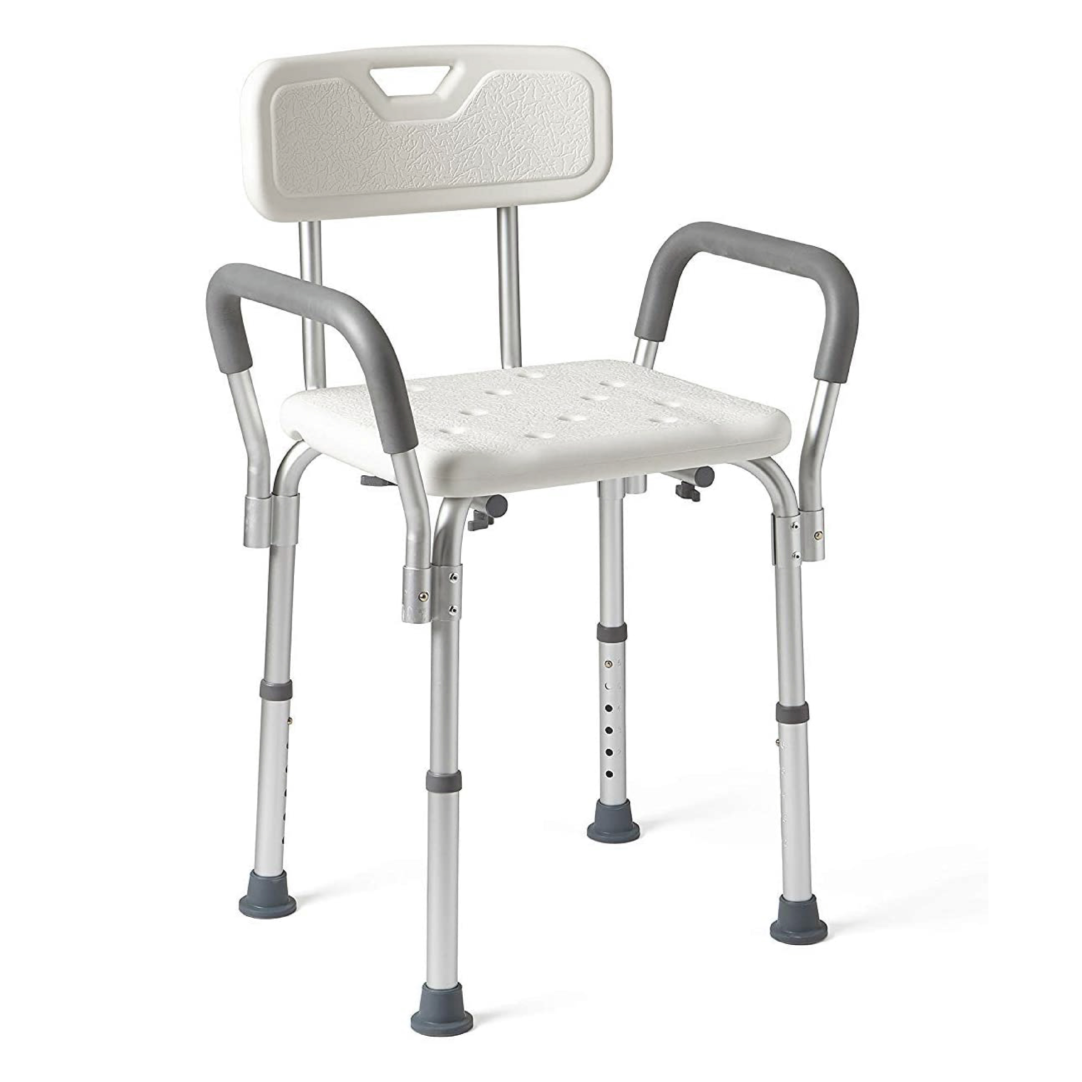 Silla Banco Para Ducha/baño/tina Ajustable Con Brazos Desmontables Y Respaldo Soporta Hasta 130 Kgs De Peso Pa