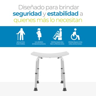 Foto 7 | Silla Para Baño Banco Ducha Discapacitados Adulto Mayor Onof
