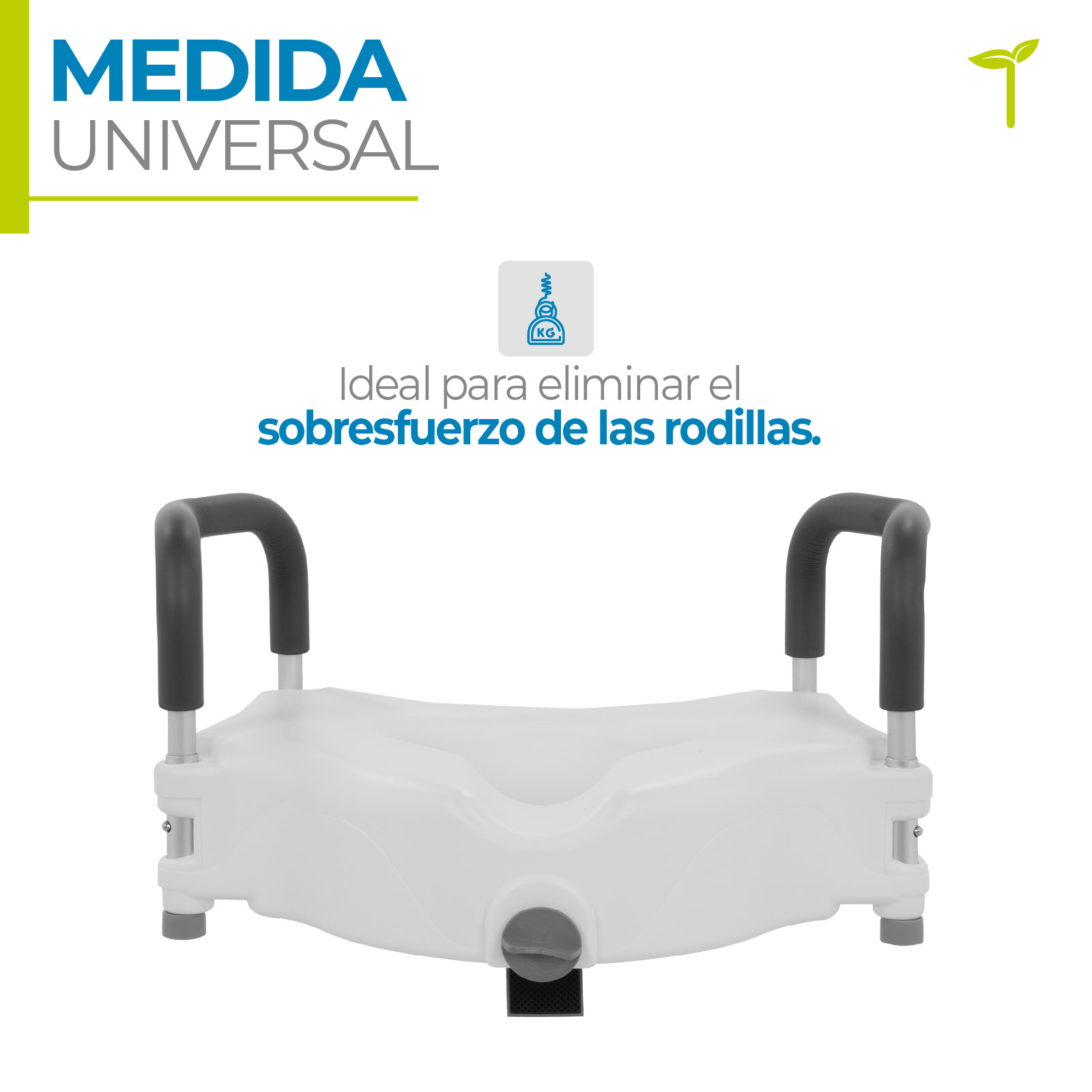 Foto 3 pulgar | Elevador Para Inodoro Con Pasamanos Desmontables, Diseño Ergonómico Y Seguro, Color Gris, Soporta 130 Kg