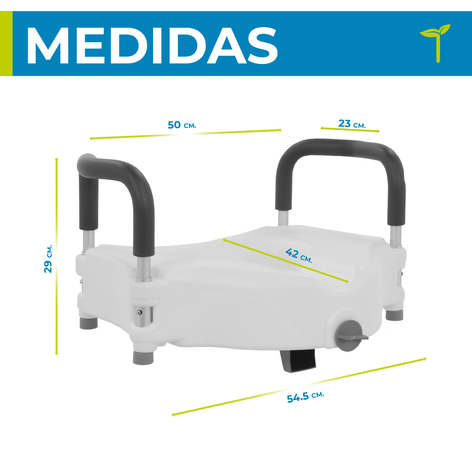 Foto 5 pulgar | Elevador Para Inodoro Con Pasamanos Desmontables, Diseño Ergonómico Y Seguro, Color Gris, Soporta 130 Kg
