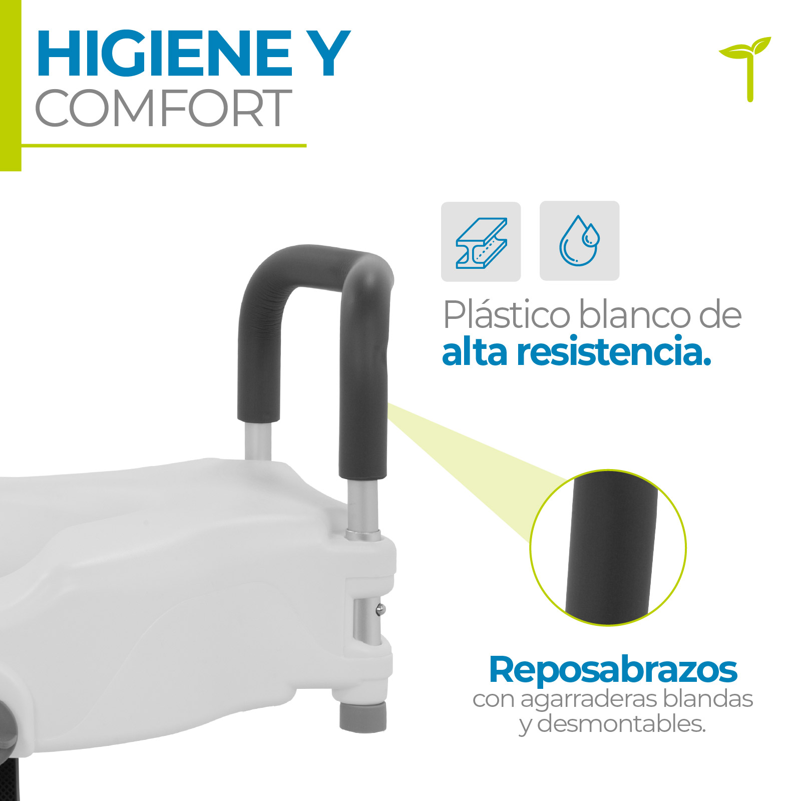 Foto 6 pulgar | Elevador Para Inodoro Con Pasamanos Desmontables, Diseño Ergonómico Y Seguro, Color Gris, Soporta 130 Kg