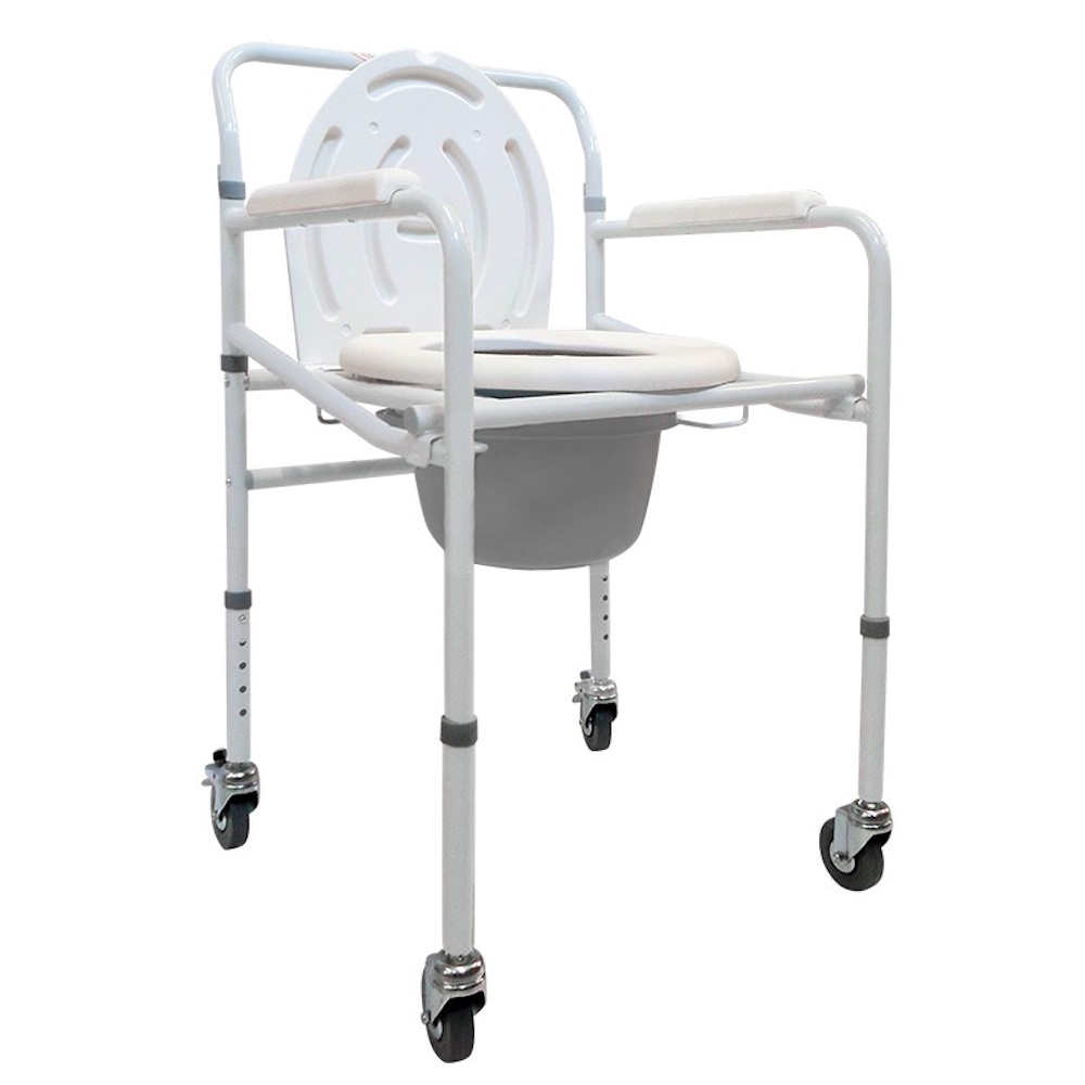 Silla Cómodo Plegable C/ruedas Altura Ajustable Speedy