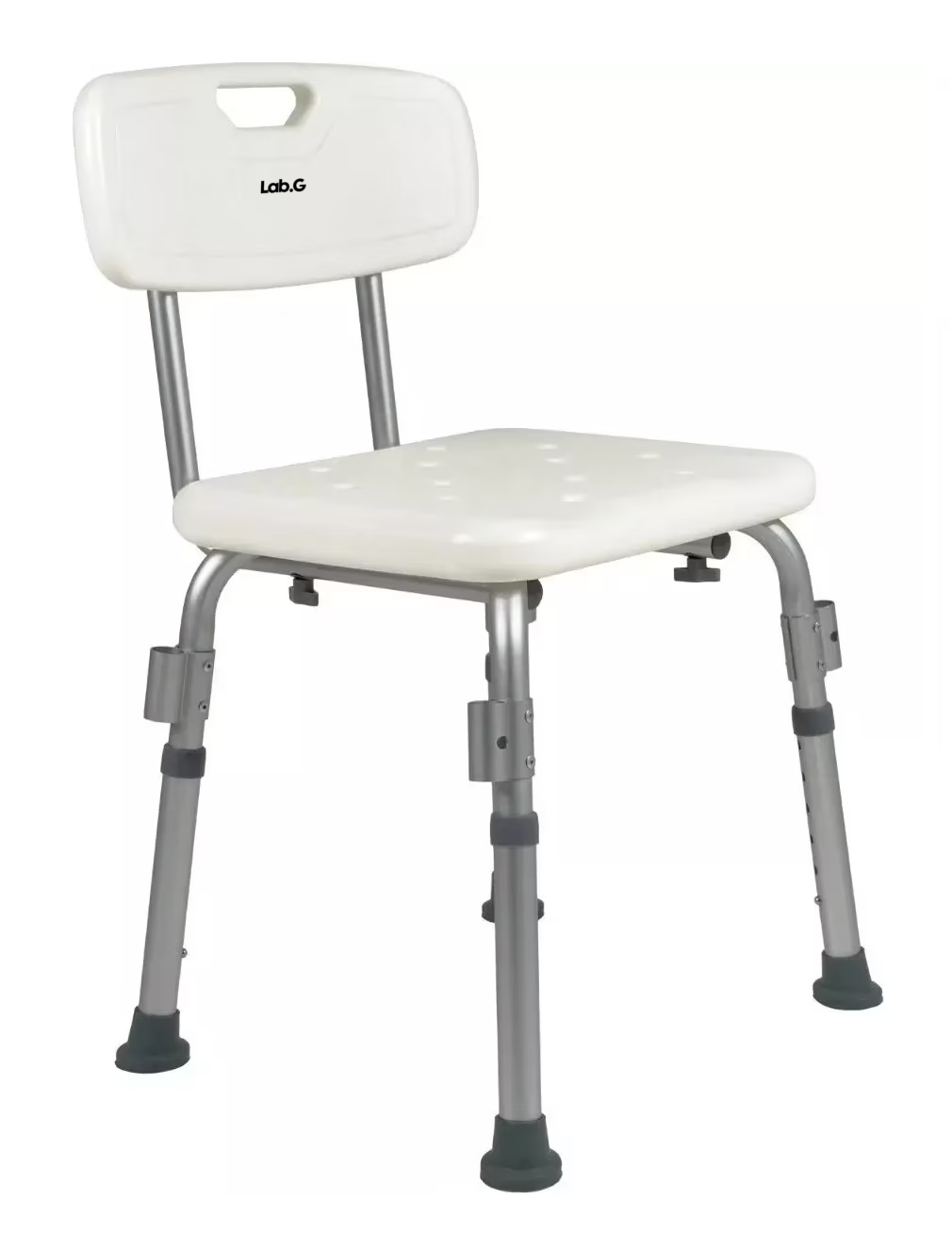 Foto 4 | Silla De Ducha Ortopédica Para Baño Con Respaldo Ajustable Blanco/negro