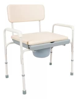 Foto 1 | Silla Cómodo Sanitario Bariátrico | Estructura De Aluminio, Cubeta Con Tapa, Cinco Niveles De Altura