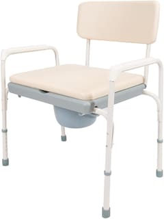 Foto 3 | Silla Cómodo Sanitario Bariátrico | Estructura De Aluminio, Cubeta Con Tapa, Cinco Niveles De Altura