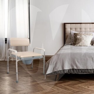 Foto 7 | Silla Cómodo Sanitario Bariátrico | Estructura De Aluminio, Cubeta Con Tapa, Cinco Niveles De Altura