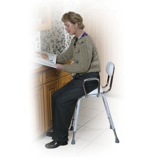 Foto 2 | Taburete De Altura Ajustable Con Respaldo Y Brazos Drive Medical - Venta Internacional.