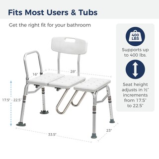 Foto 7 | Protector Médico Contra Salpicaduras Transfer Bench Drive Para Bañera - Venta Internacional.
