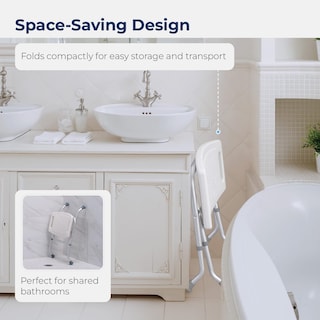 Foto 5 | Silla De Ducha Drive Medical 12486, Banco De Baño Plegable, Blanco - Venta Internacional.
