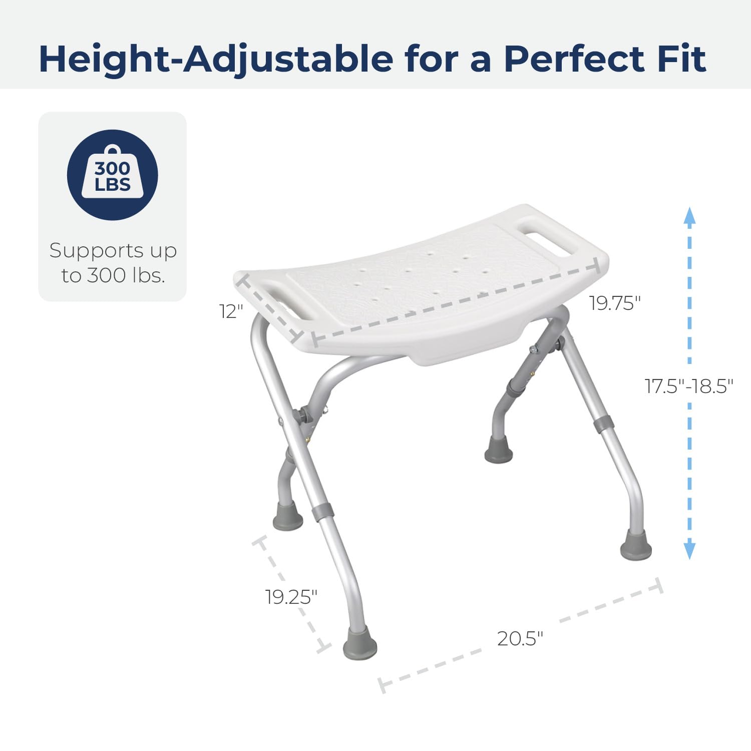 Foto 7 | Silla De Ducha Drive Medical 12486, Banco De Baño Plegable, Blanco - Venta Internacional.