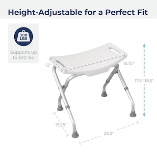 Foto 7 | Silla De Ducha Drive Medical 12486, Banco De Baño Plegable, Blanco - Venta Internacional.