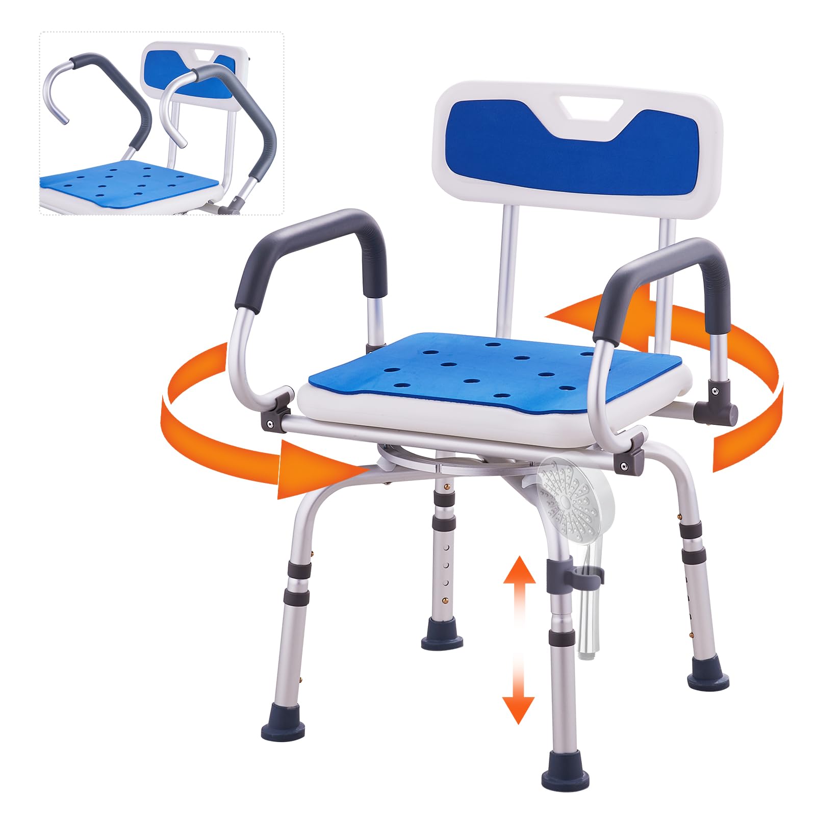 Silla De Ducha Giratoria Vevor 360° Con Brazos Giratorios - Venta Internacional.