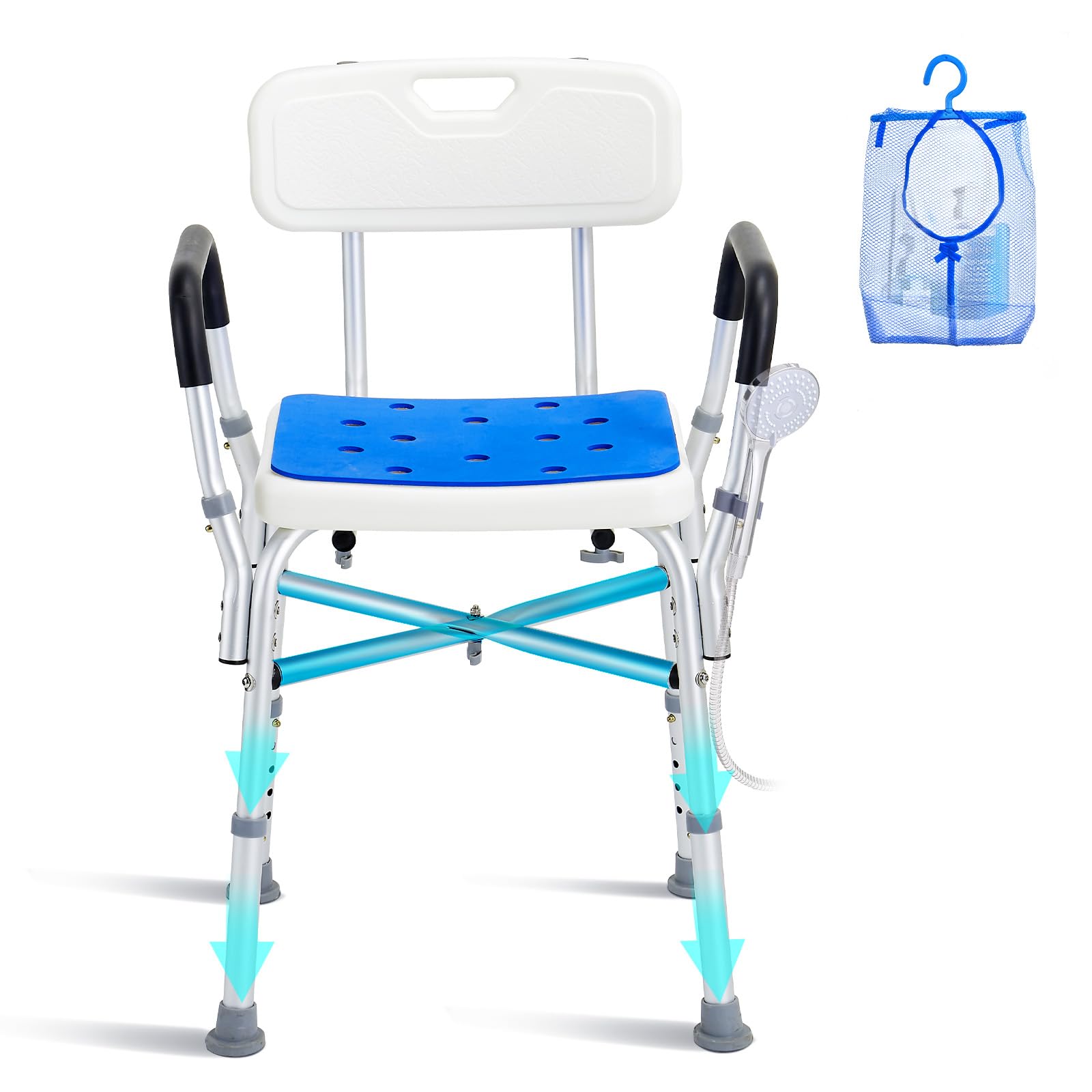 Foto 2 pulgar | Silla De Ducha Vevor De 400 Libras De Capacidad Con Reposabrazos Y Respaldo - Venta Internacional.