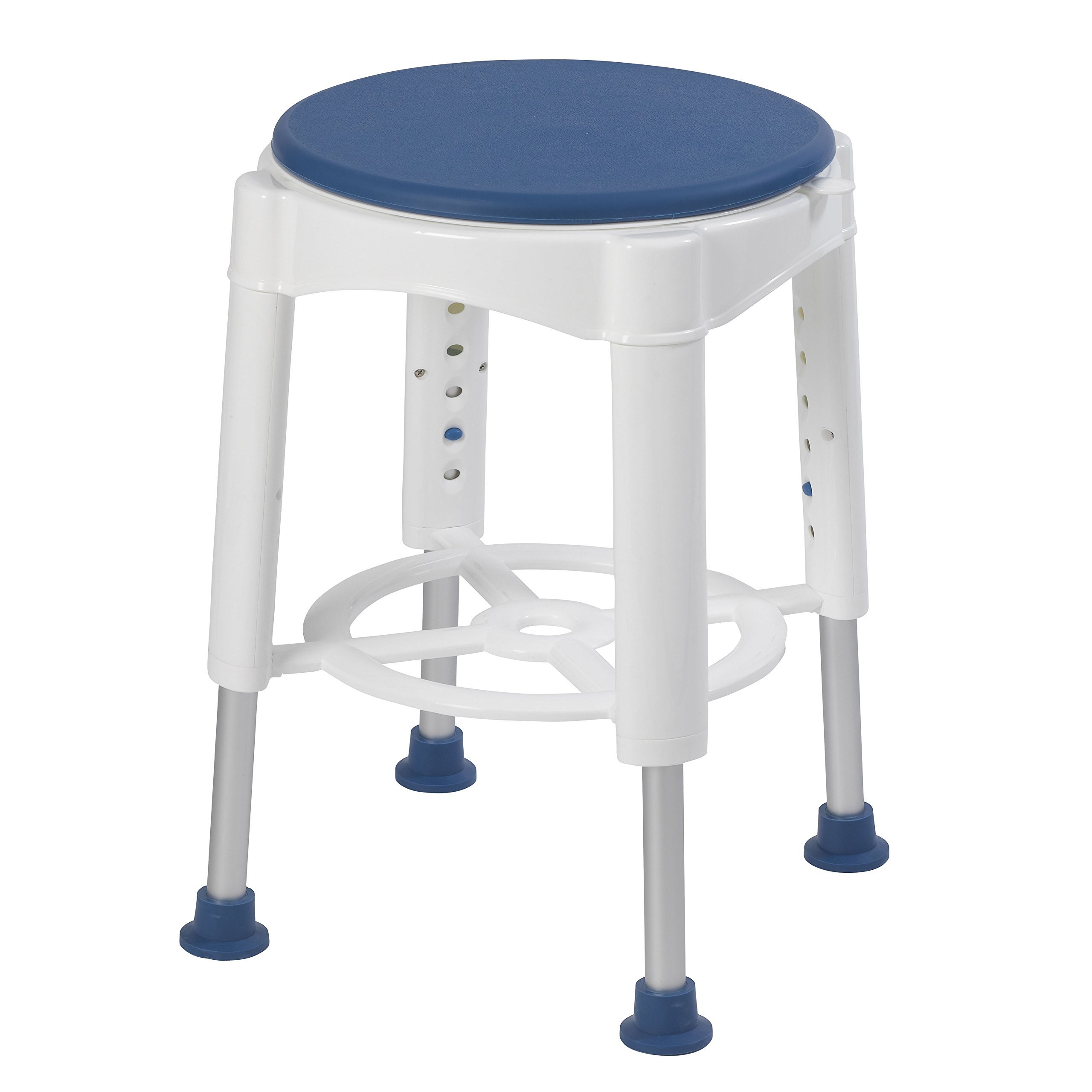 Foto 2 pulgar | Taburete De Baño Drive Medical Con Asiento Giratorio Acolchado Blanco/azul - Venta Internacional.
