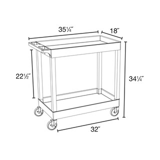 Foto 3 | Carrito Para Bañera Luxor Ec11hd-b, 32 X 18 Cm, Dos Estantes, 125 Kg De Capacidad - Venta Internacional.