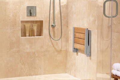 Foto 2 | Asiento De Ducha Plegable Moen Home Care En Madera De Teca Dn7110 - Venta Internacional.